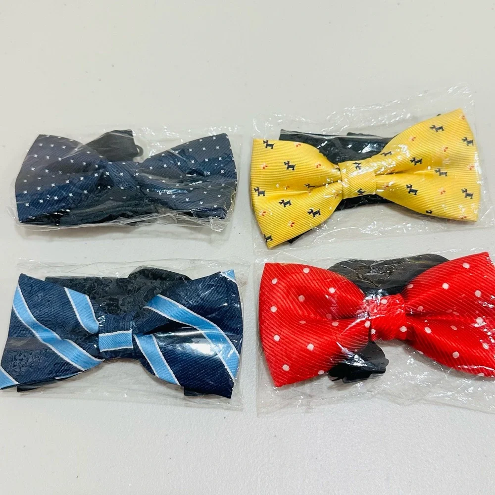 4 PACKS Elegant Adjustable Pre-tied Bow Ties for Men Boys‎ Mixed Color